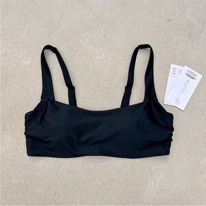 Athleta Square Neck Bra Cup Bikini Top Black Size 38B/C NWT